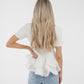 Holly Peplum Frill T-Shirt In White