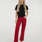 Quinn Metallic Jeans In Red