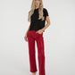 Quinn Metallic Jeans In Red