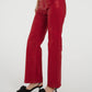 Quinn Metallic Jeans In Red