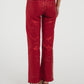 Quinn Metallic Jeans In Red