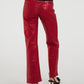 Quinn Metallic Jeans In Red
