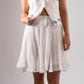Kendra Drawstring Waist Skirt In White