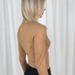 Caitlyn Square Neck Bodysuit In Camel