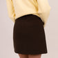 Kiera Asymmetric Button Skirt In Chocolate
