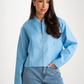 Daisy Zip Jacket In Sky Blue