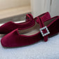 Faith Buckle Flats In Red