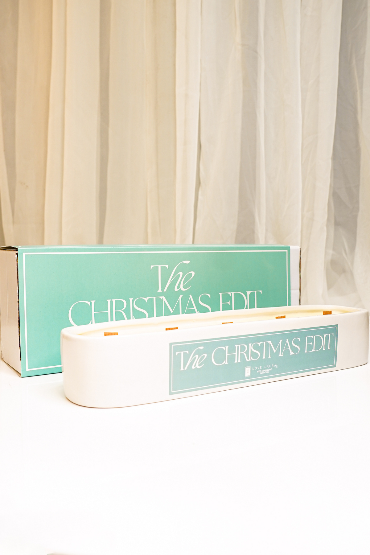 Love Laura - The Christmas Edit Long Ceramic Candle