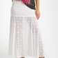 Millie Embroidered Maxi Skirt In White
