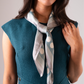 Polly Spotted Neck Scarf In Light Blue