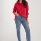 Arabella Satin Shirt In Red