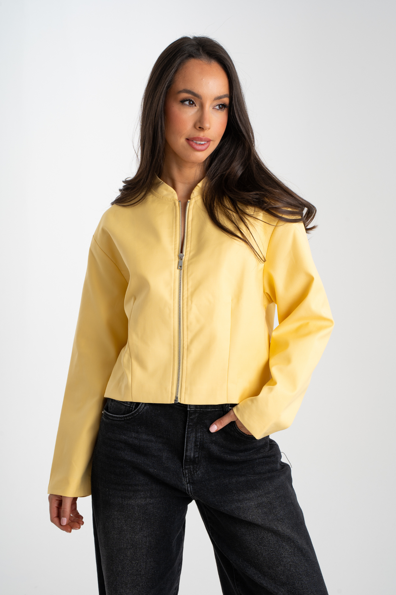 Daisy Zip Jacket In Lemon