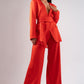 Alana Satin Trousers In Red