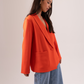 Becca Blazer In Coral Red