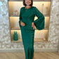 Alana Keyhole Back Dress In Green