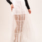 Millie Tiered Lace Maxi Skirt In White