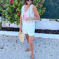 Kiera High Waist Shorts In White
