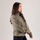 Taylor Half Zip Jumper In Khaki