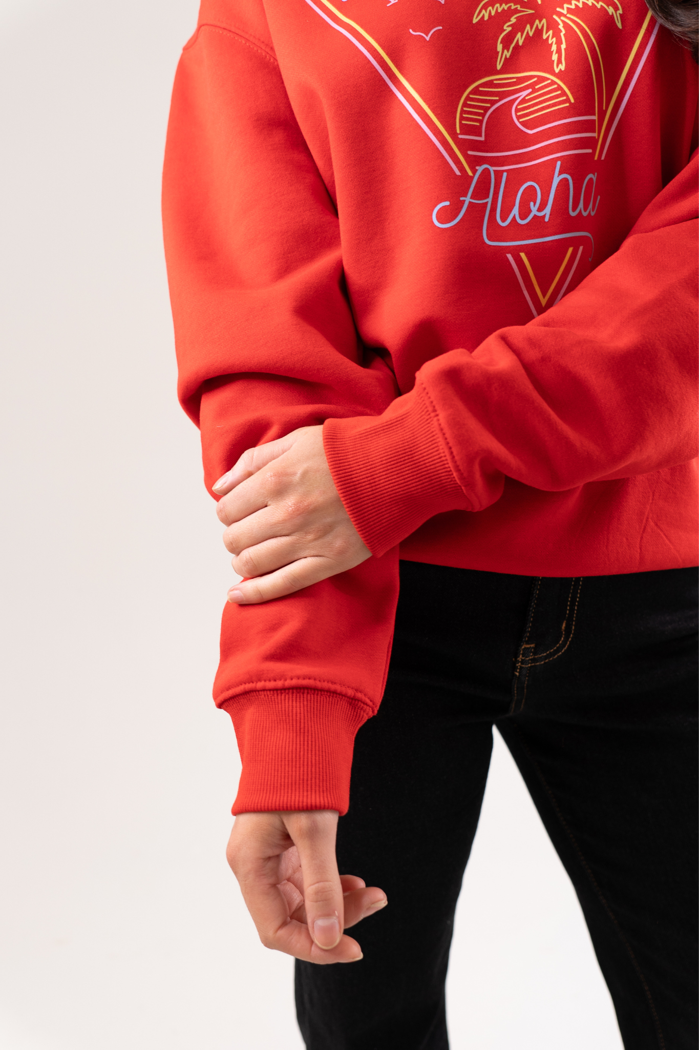 Polly Aloha Sweatshirt In Red
