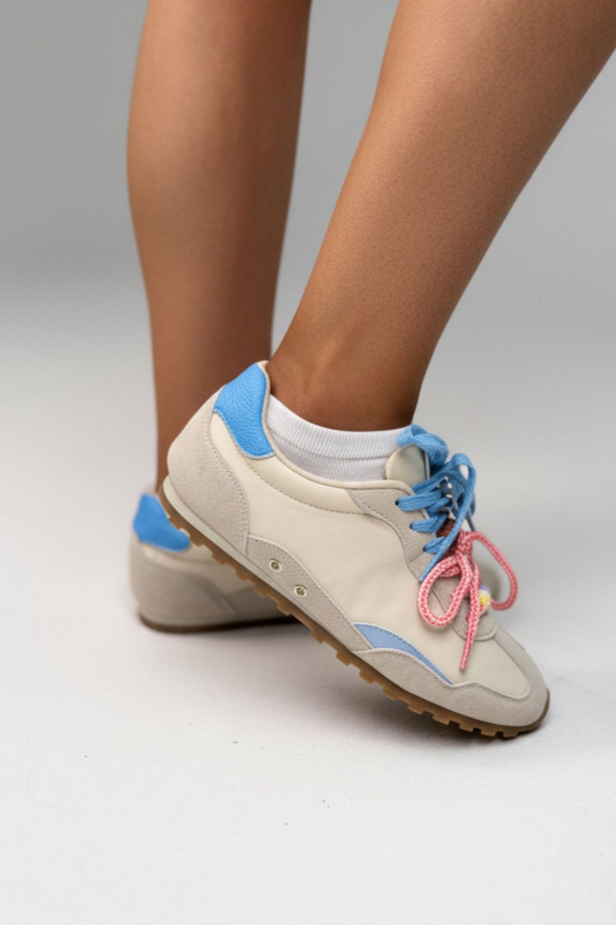 Faith Double Laced Trainers In Neutral