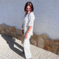 Erica Crochet Trousers In Mono Stripe