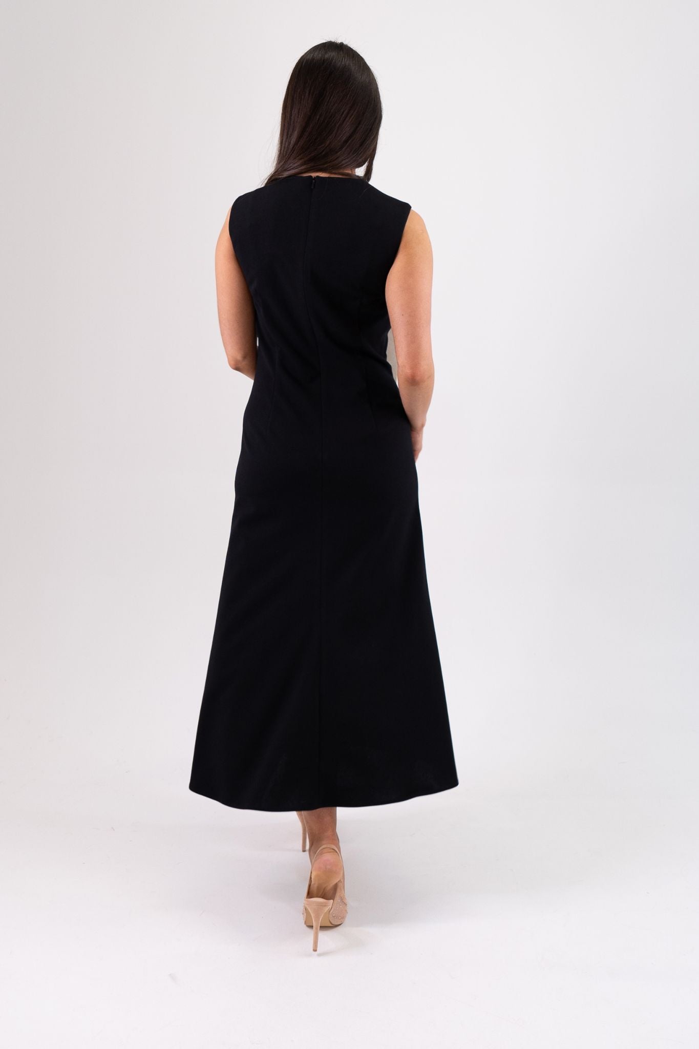 Marissa Bow Front Dress In Black