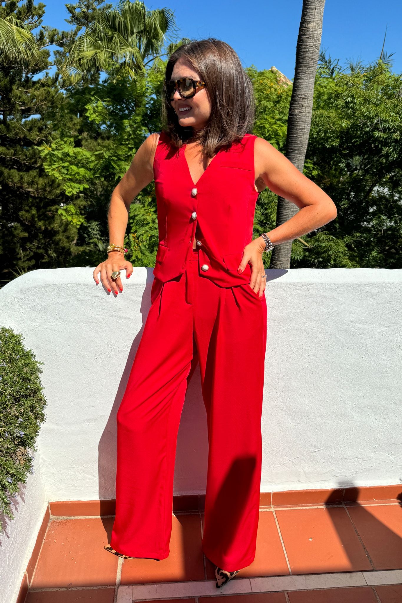 Love Laura Forever Trouser In Red