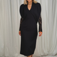 Kayla Lace Contrast Dress In Black