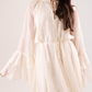 Elsa Ruffle Sleeve Dress In Neutral