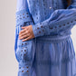 Jasmine Floral Lace Blouse In Blue