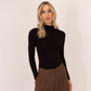 Erica Turtleneck Top In Black