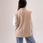 Leah Contrast Sleeve Blazer In Neutral