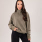 Taylor Half Zip Jumper In Khaki