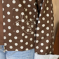 Daisy Blue Spotted Jacket In Chocolate