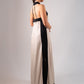Alana Two Tone Maxi Dress In Neutral Mix