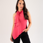 Holly Drape Neck Top In Pink