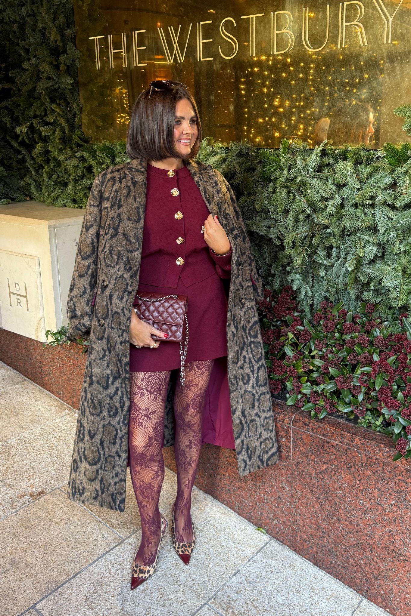 Love Laura Cardigan In Burgundy