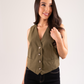 Lily Waistcoat In Khaki
