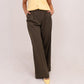 Willow Wide Leg Trousers In Khaki