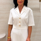 Eva Button Front Jumpsuit In White