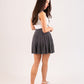 Elsa Pleated Skirt In Grey