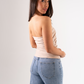 Erica Draped Strapless Top In Neutral