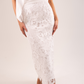 Kayla Lace Overlay Dress In Ivory