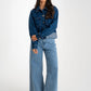 Daisy Turn Up Denim Jacket In Dark Wash