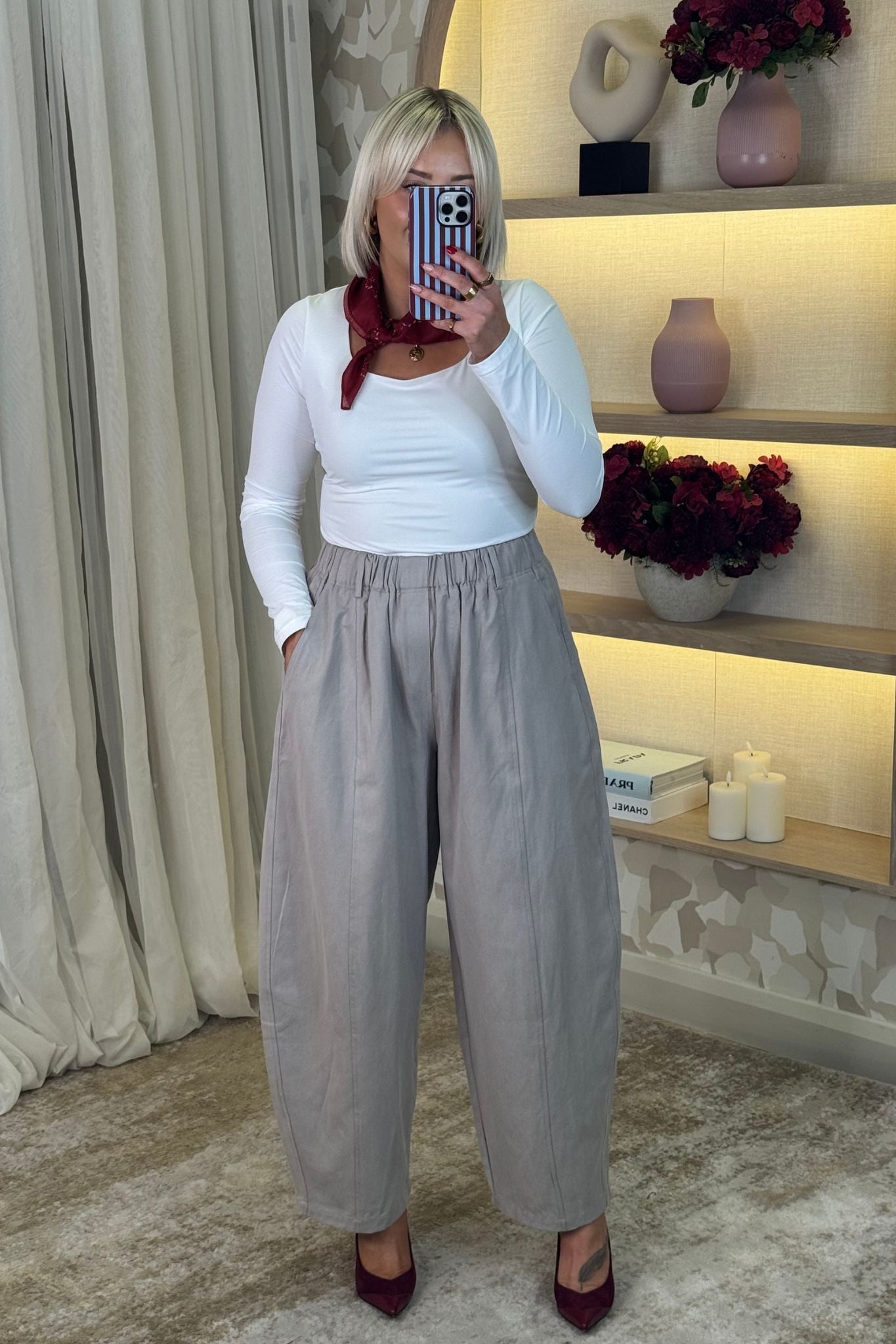 Holly Barrell Trousers In Grey