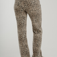 Lynne Frayed Hem Jeans In Leopard Print