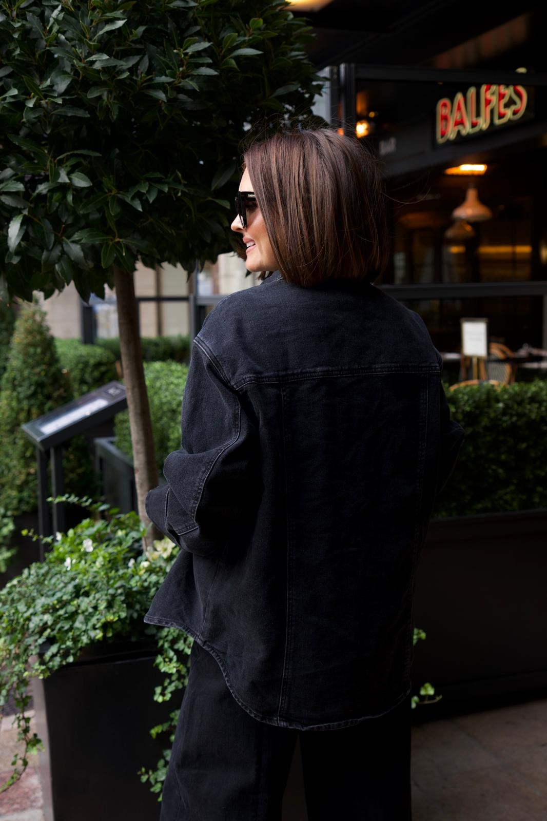 Love Laura Denim Shacket In Black Wash