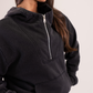 Taylor Half Zip Hoodie In Black