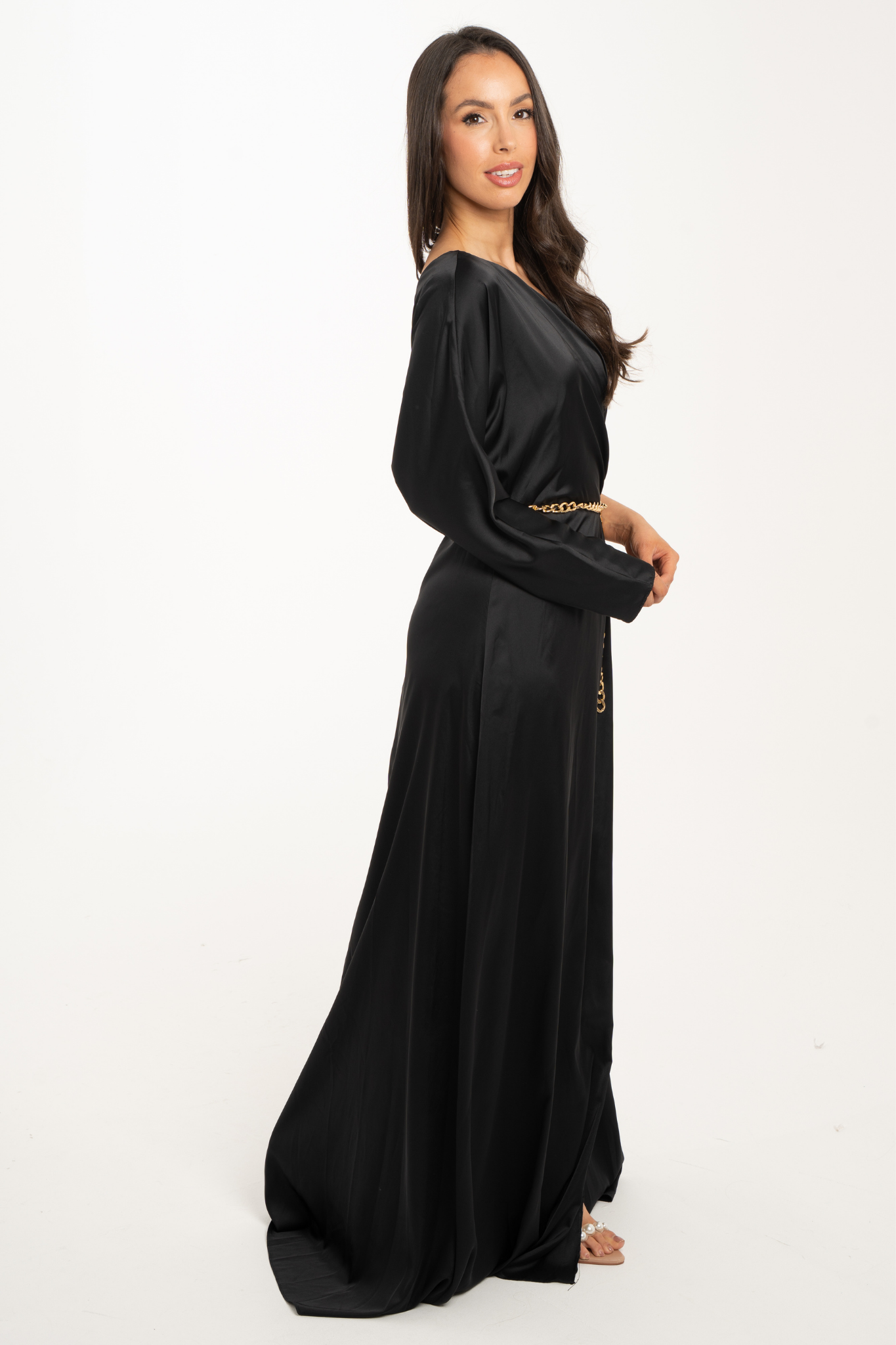 Jade One Shoulder Dress In Black