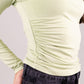 Erica Long Sleeve Top In Pale Green